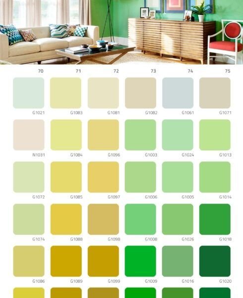 EBE Pinturas - Catálogo de colores (Verdes, limas y marrones)