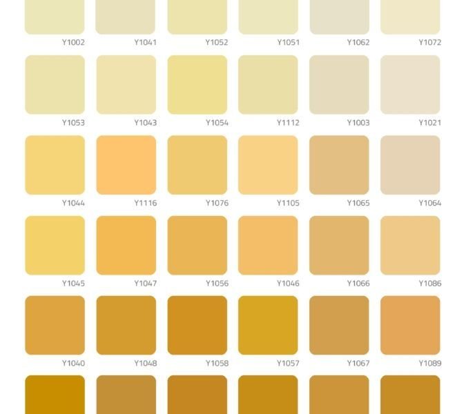 EBE Pinturas - Catálogo de colores (Amarillos, acres y dorados)