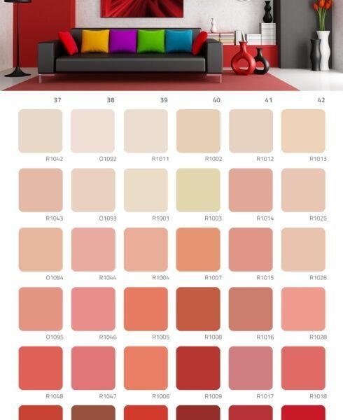 EBE Pinturas - Catálogo de colores (Rojos, rosas y granates)