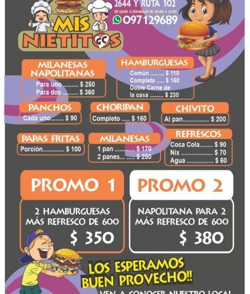 Promo 1 - 2 Hamburguesas más Refresco de 600