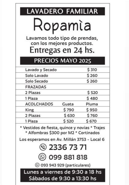 Lavadero Ropamía - Lavadero de ropa y mercería