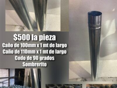 Caños, codos y sombreritos.