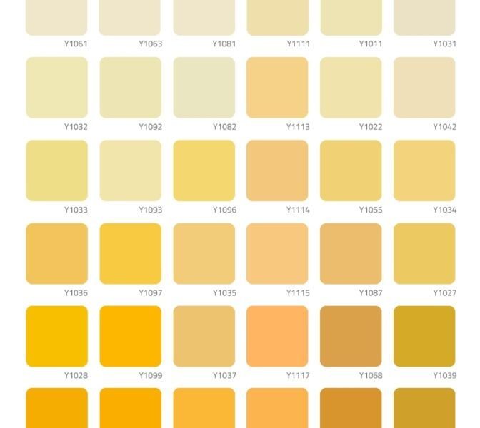 EBE Pinturas - Catálogo de colores (Amarillos, acres y dorados)