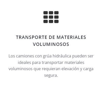 TRANSPORTE DE MATERIALES VOLUMINOSOS